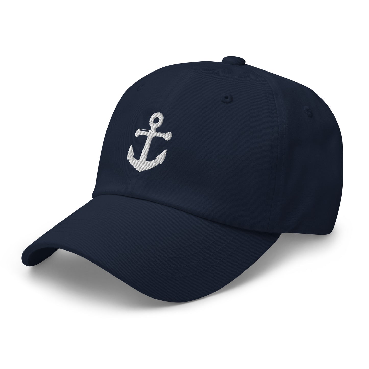 Anchor Dad Hat - White on Navy