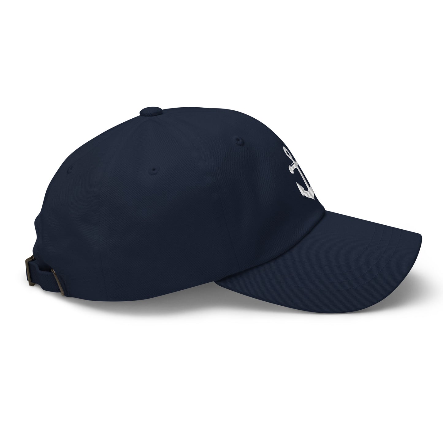 Anchor Dad Hat - White on Navy