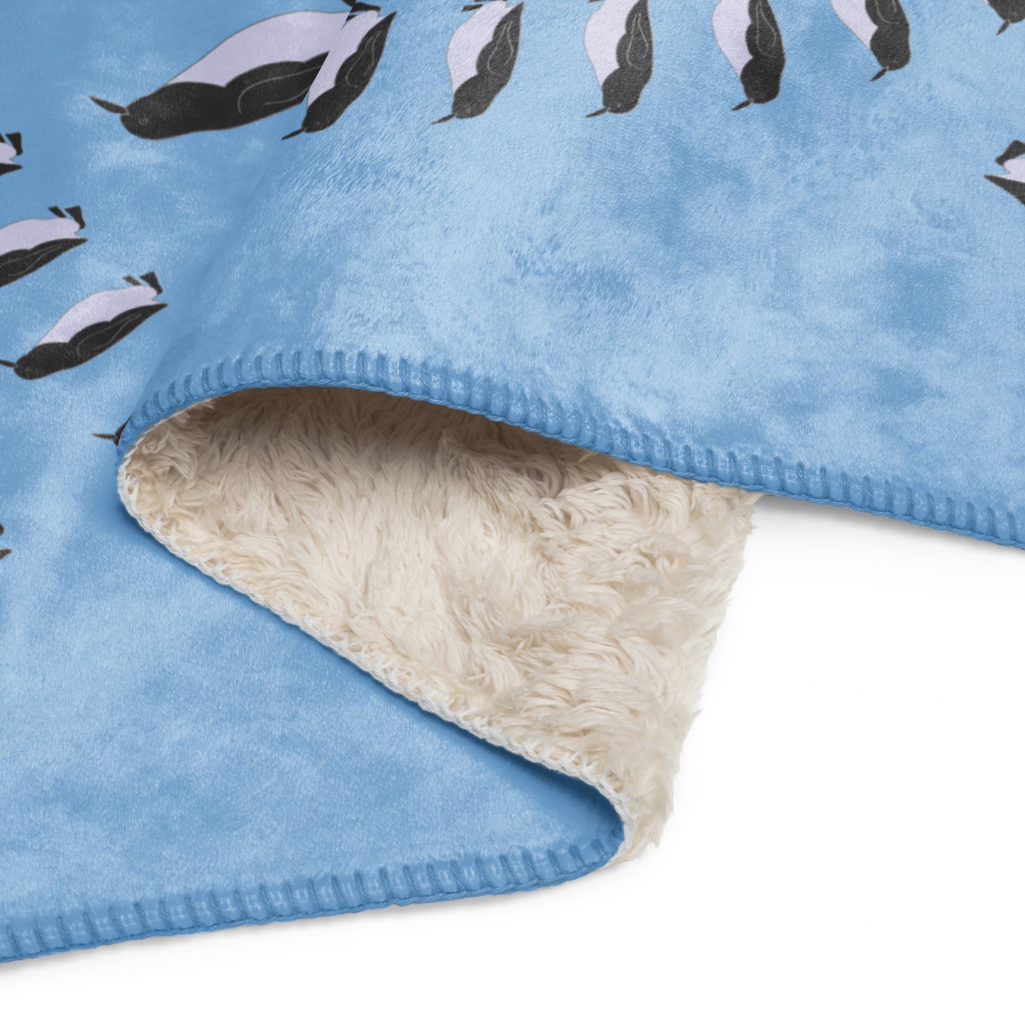 Penguin Sherpa blanket - Blue