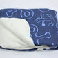Anchor Dream Fleece Blanket - Blue on Navy - SummerTies