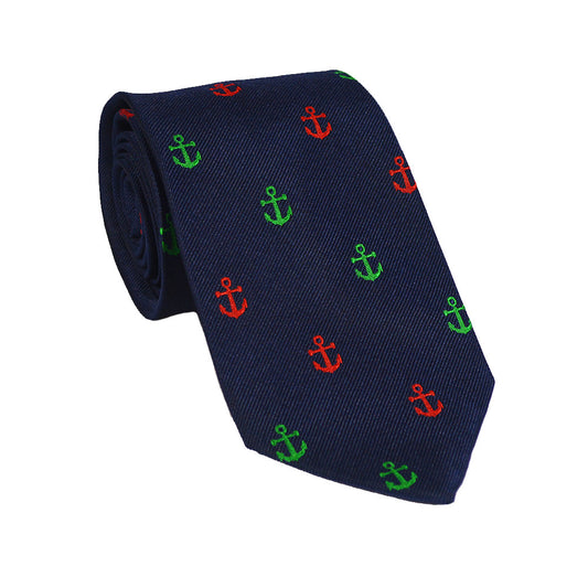 Anchor Necktie - Port & Starboard, Woven Silk - SummerTies