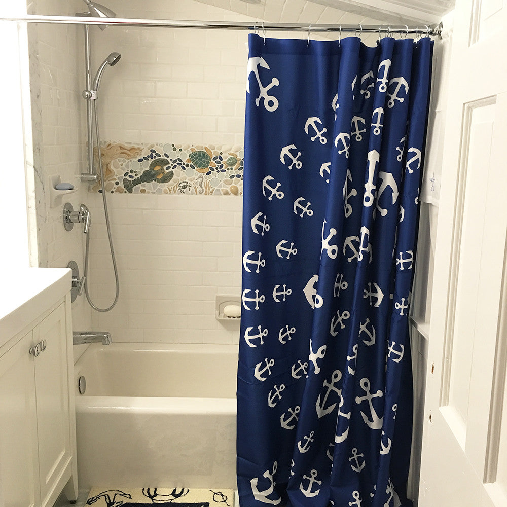 Anchor Pinwheel Shower Curtain - SummerTies