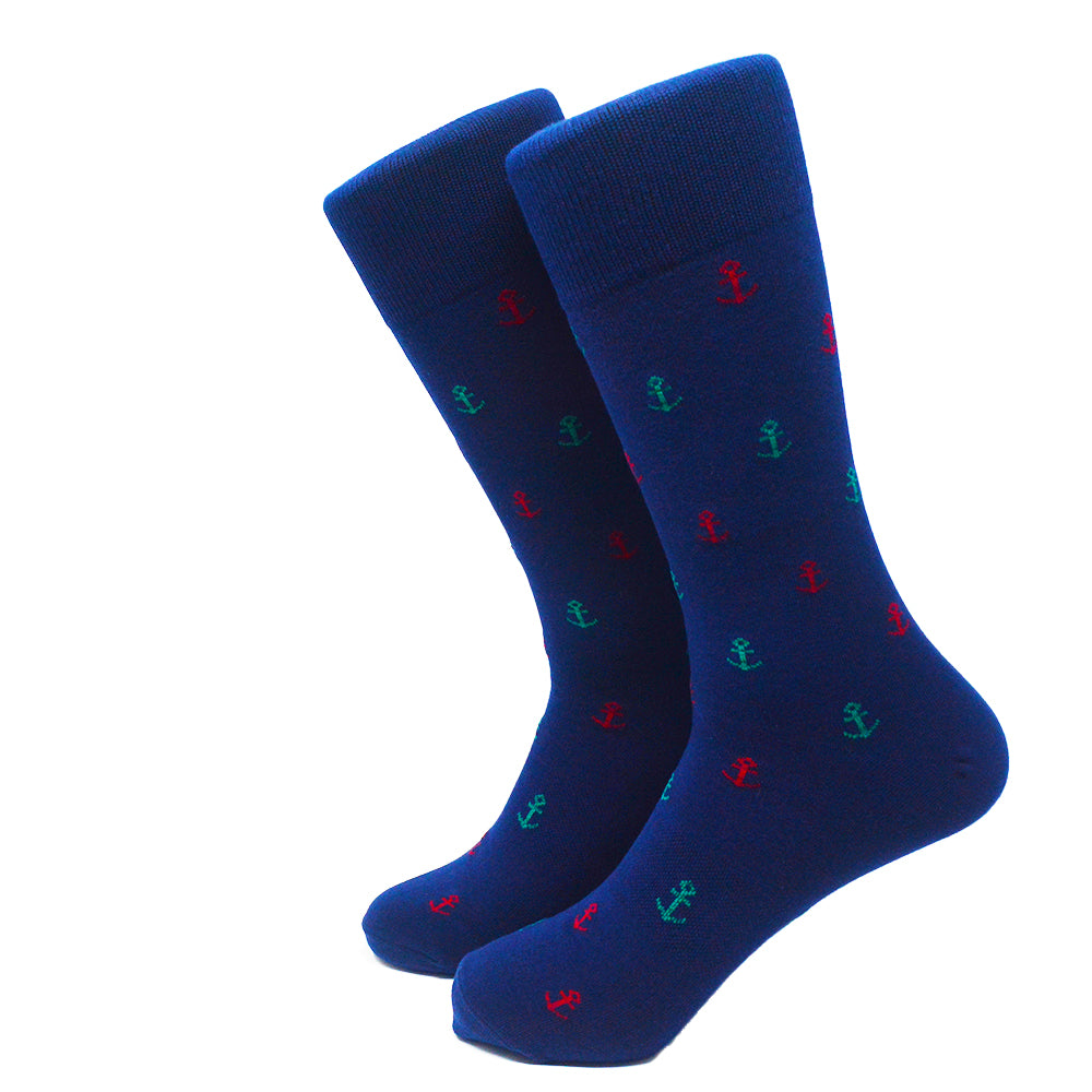 Anchor Socks - Men's Mid Calf - Port & Starboard - SummerTies