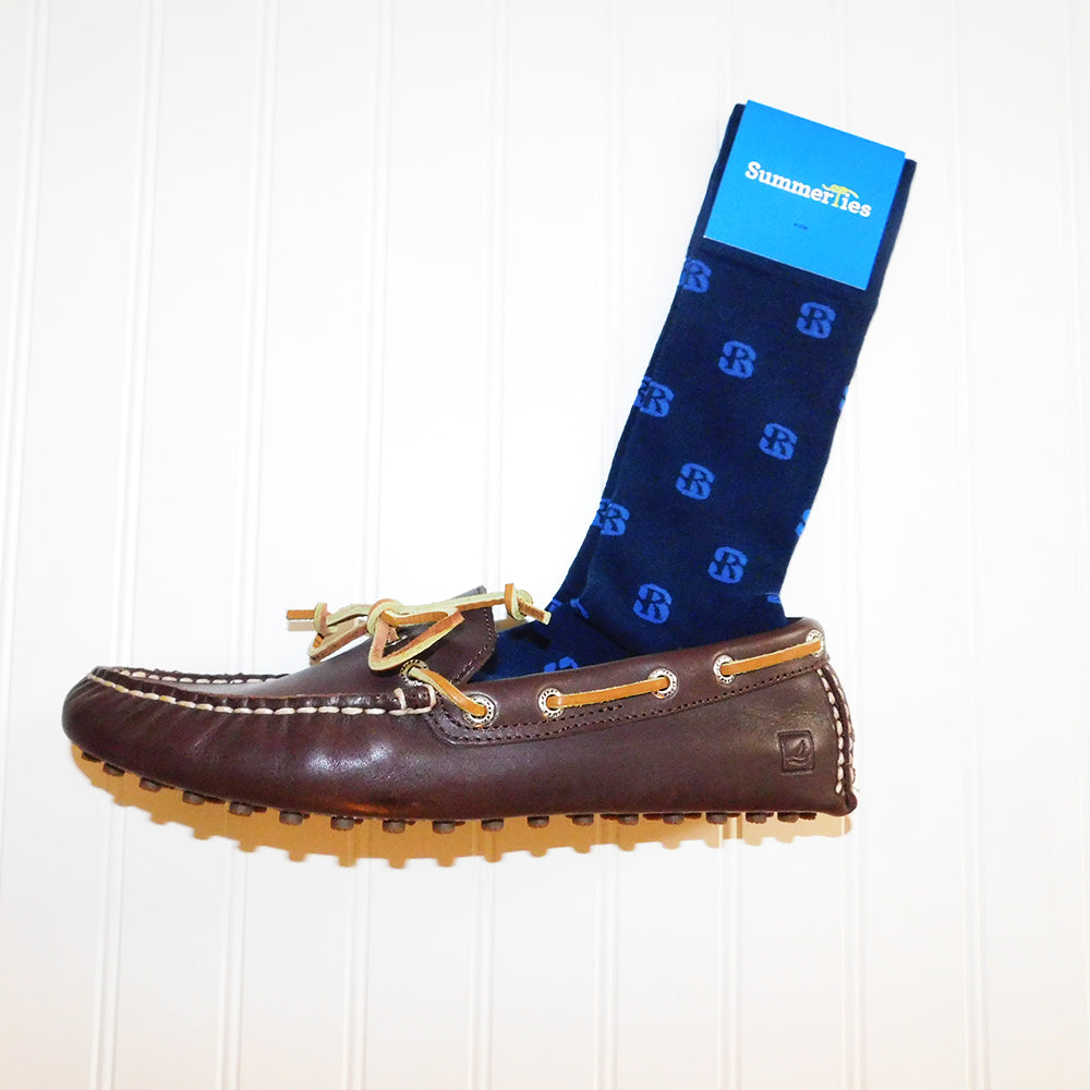 Salve Regina University Socks - SR Logo - Men's Mid Calf - SummerTies