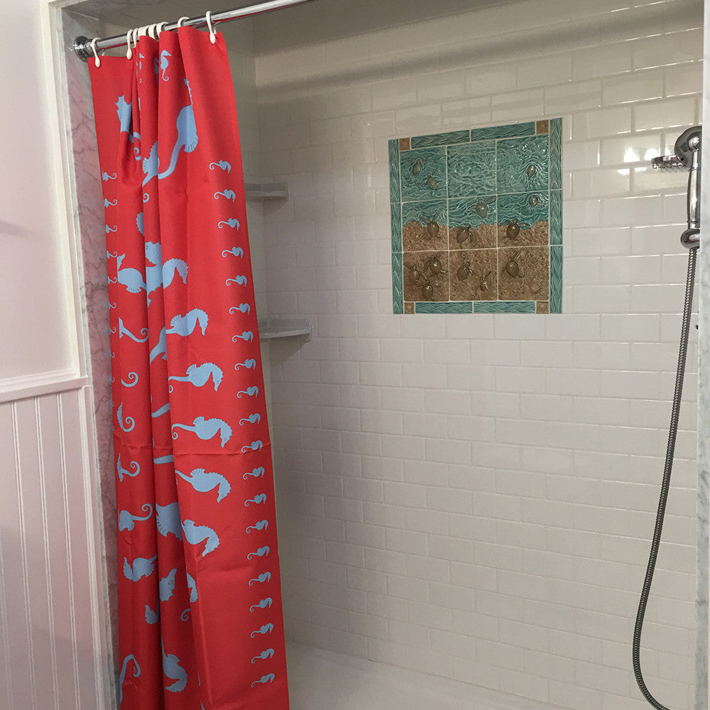 Seahorse Shower Curtain - SummerTies