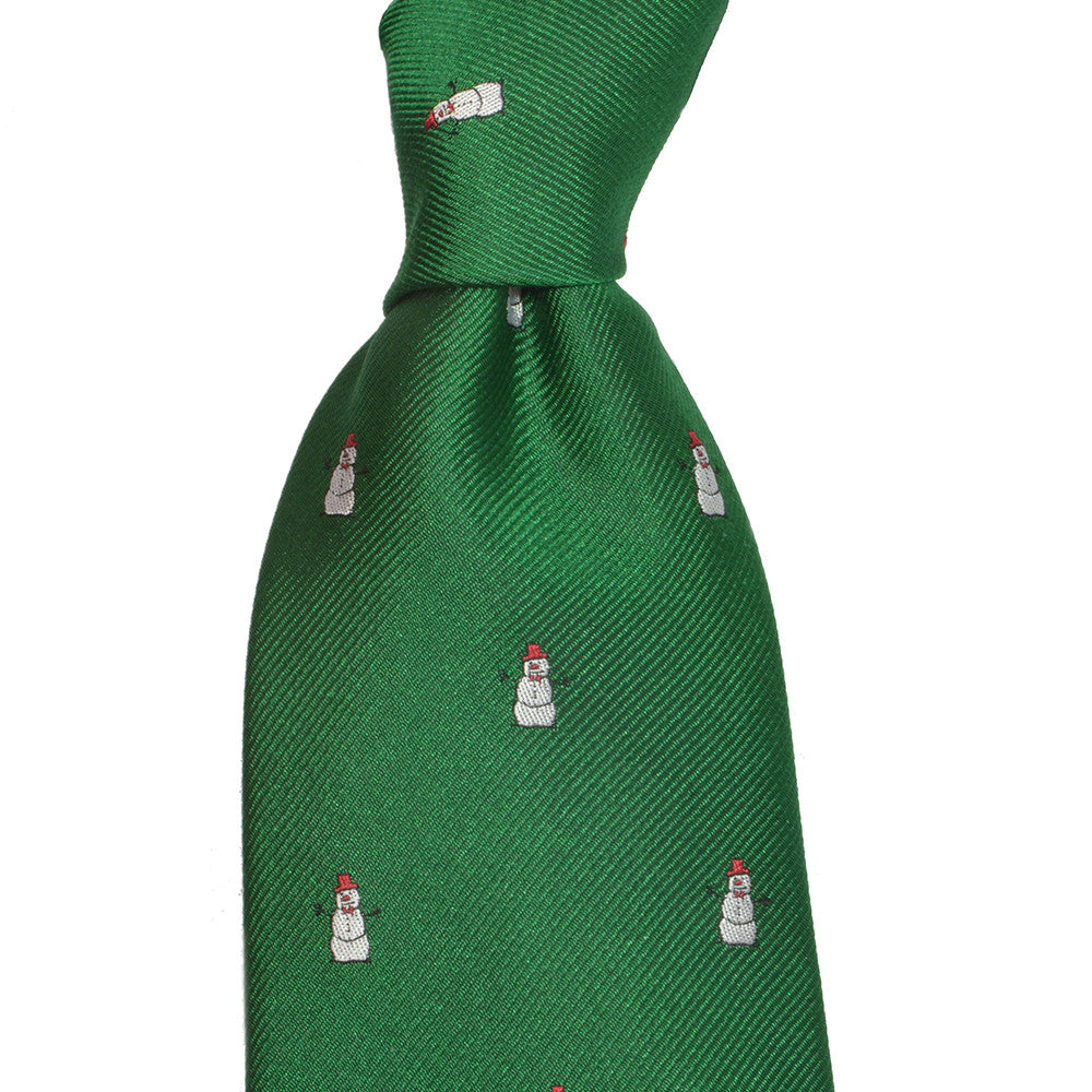 Snowman Neckie - Woven Silk - SummerTies