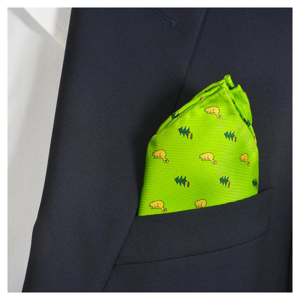 Beaver Pocket Square - Light Beaver - SummerTies