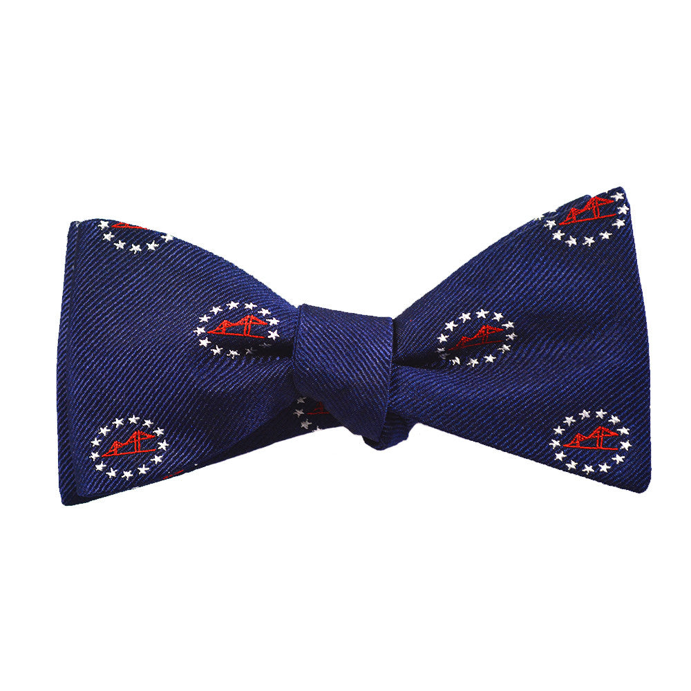 Newport Bridge 4th of July Bow Tie - Woven Silk - SummerTies