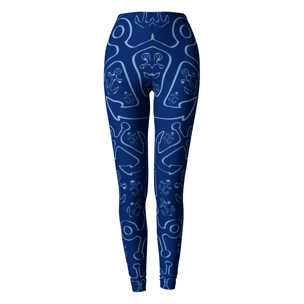 Anchor Dream Adult Leggings - Navy - SummerTies