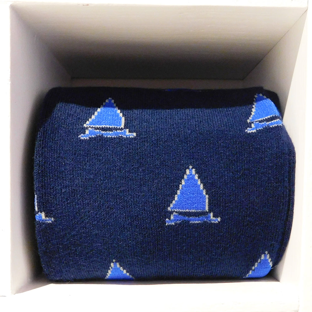 Sailboat Socks - Men's Mid Calf - SummerTies