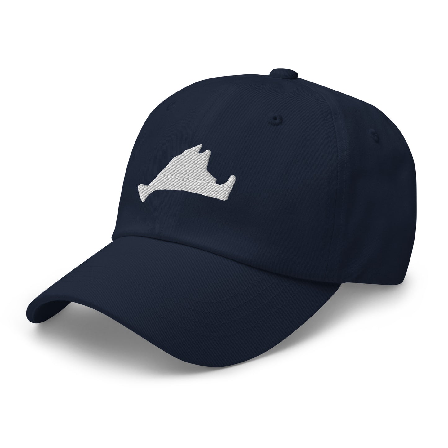 Martha's Vineyard Dad Hat - White on Navy