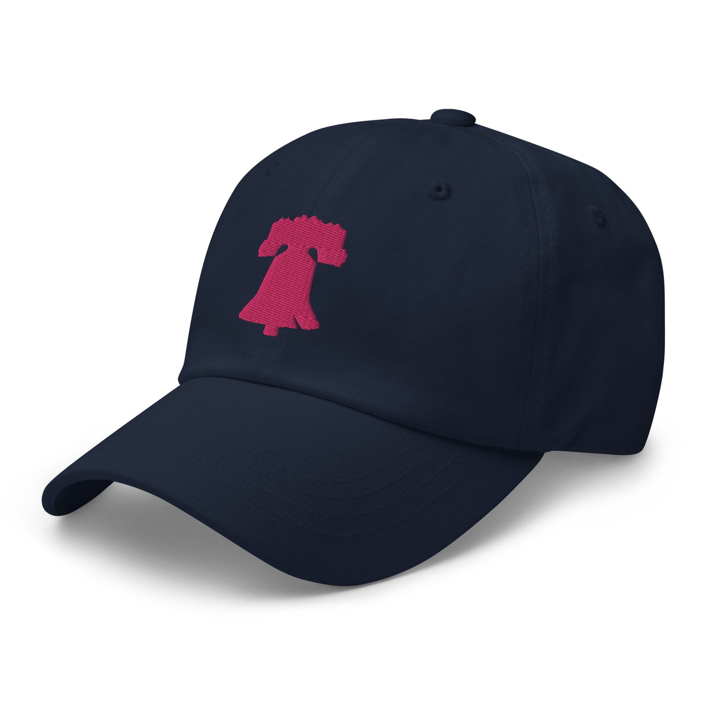 Philadelphia Liberty Bell Dad Hat - Pink on Navy