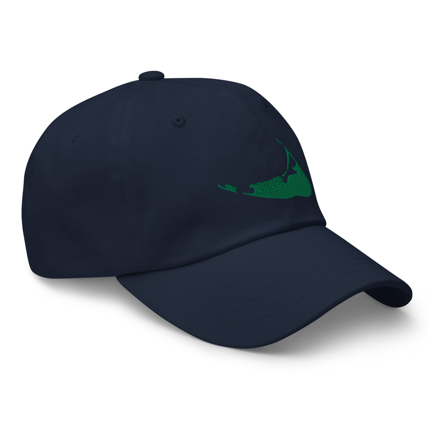 Nantucket Dad Hat - Green on Navy