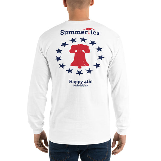 Philadelphia 4th of July Long Sleeve T-Shirt - White