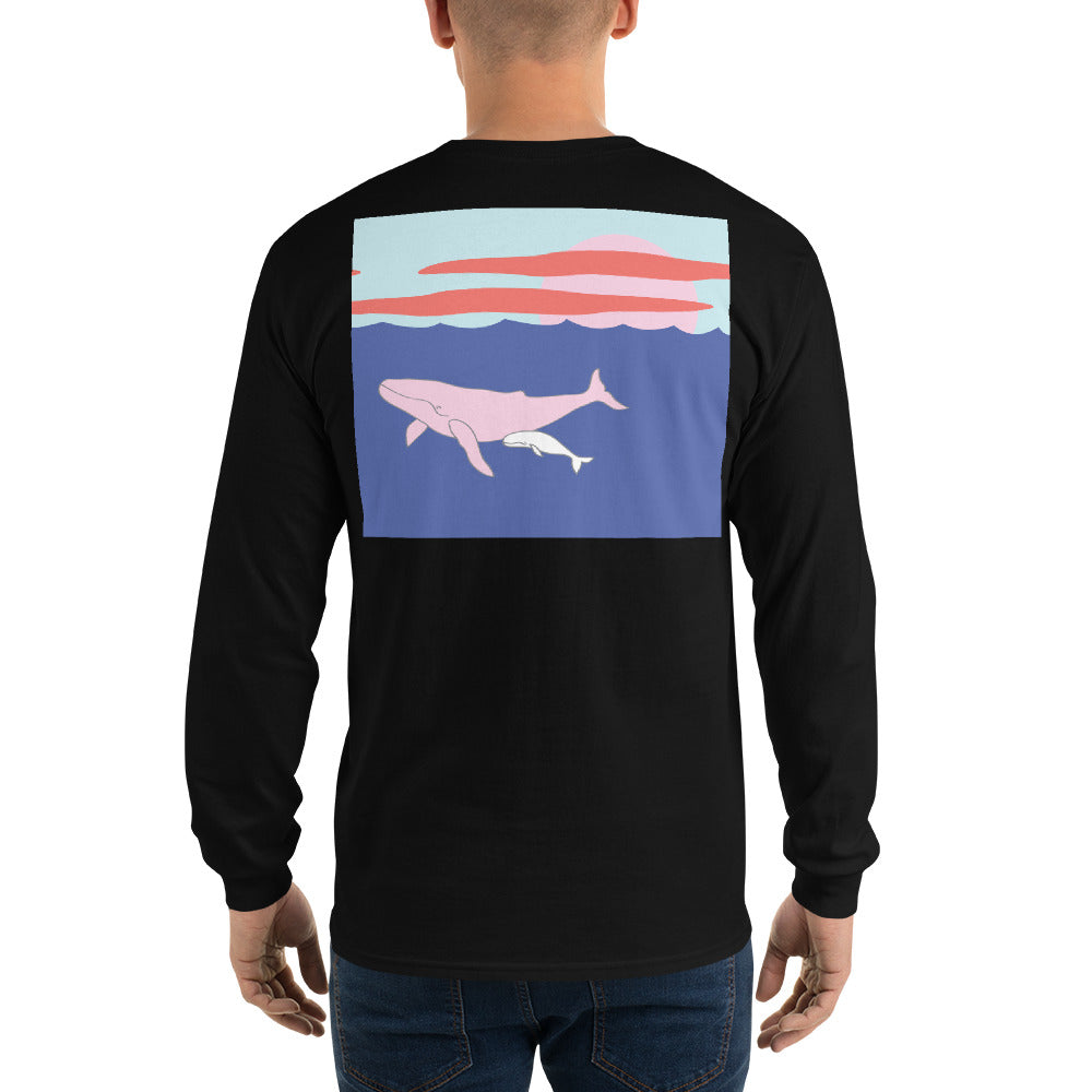 Humpback Whale III Long Sleeve T-Shirt - Multiple Colors - SummerTies