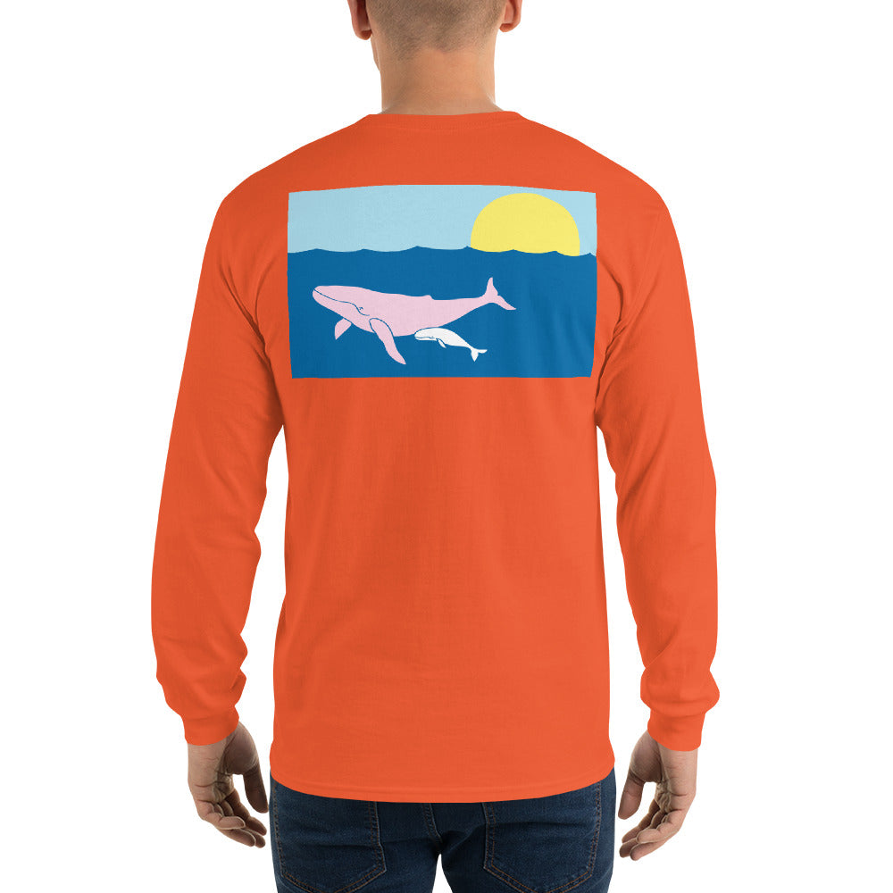 Humpback Whale Long Sleeve T-Shirt - Multiple Colors - SummerTies