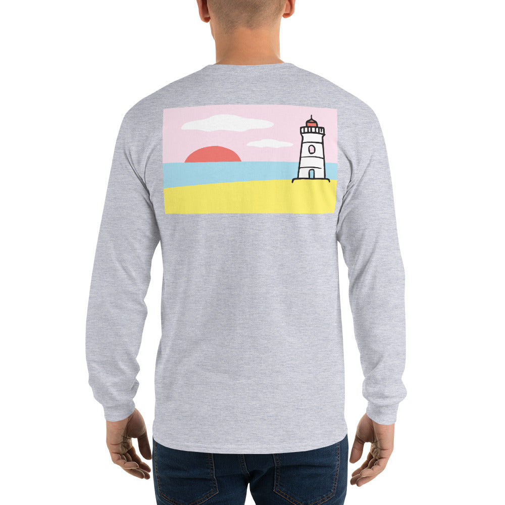 Lighthouse Long Sleeve T-Shirt - Multiple Colors - SummerTies