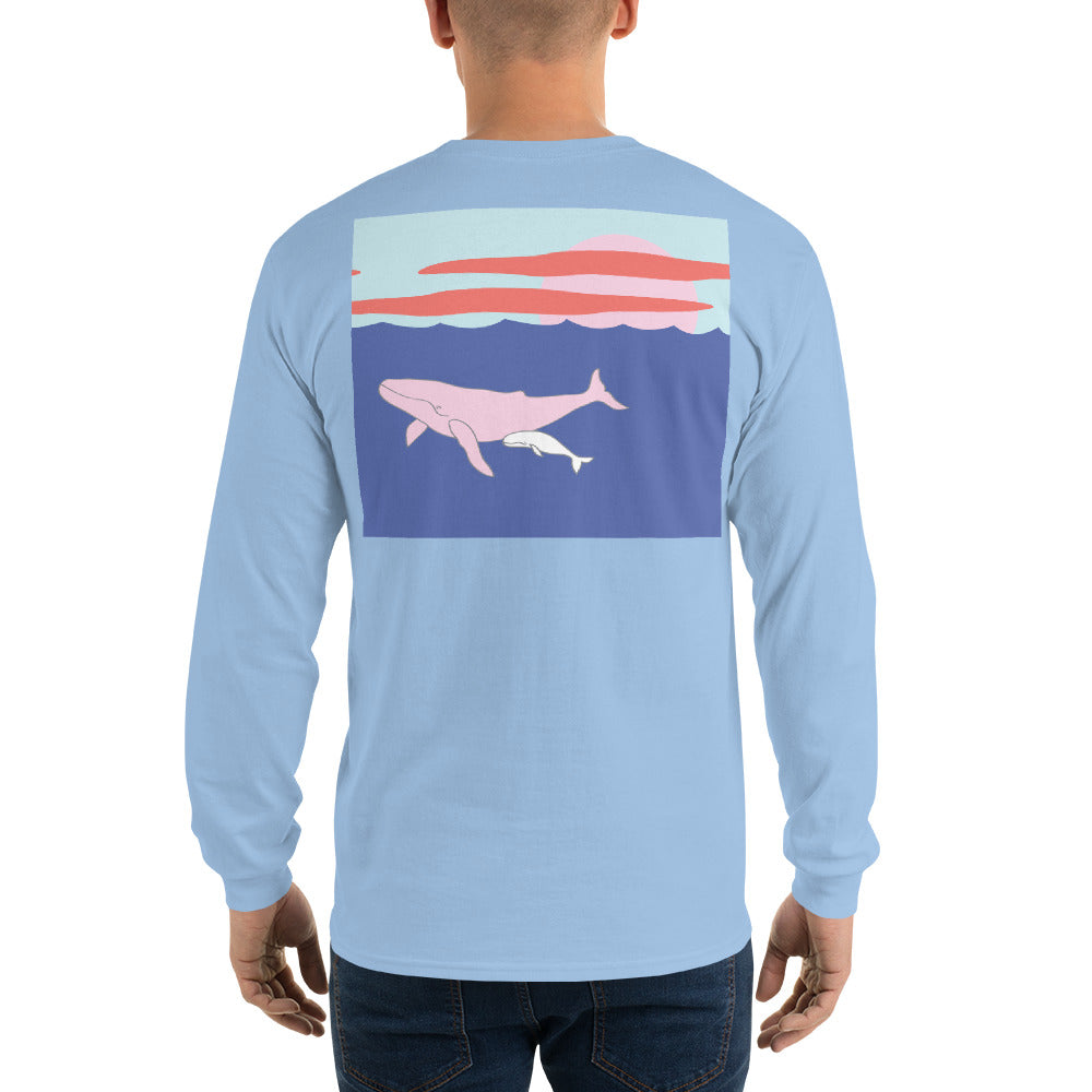 Humpback Whale III Long Sleeve T-Shirt - Multiple Colors - SummerTies