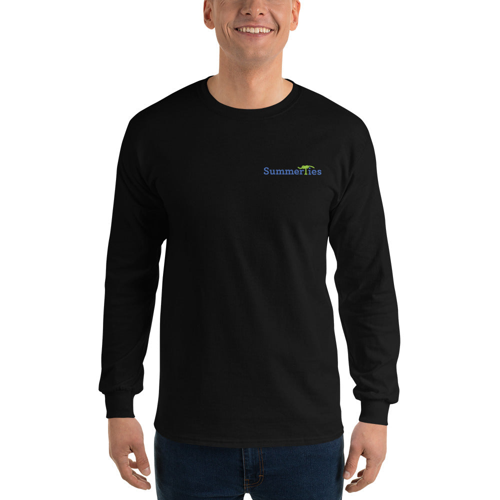 My Summers are Tied to Newport Bridge Pink and Green with Blue Block Long Sleeve T-Shirt - Multiple Colors - SummerTies