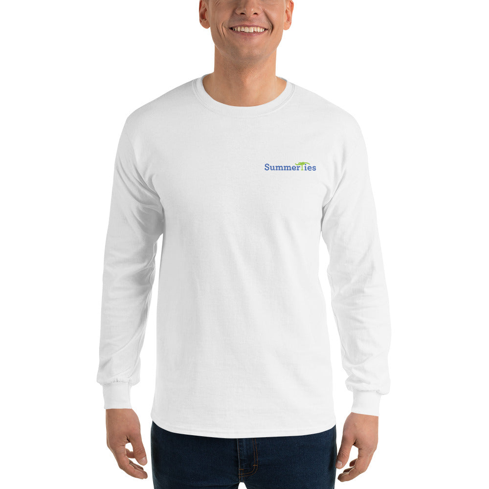 My Summers are Tied to Martha's Vineyard Blue and Green Long Sleeve T-Shirt - Multiple Colors - SummerTies