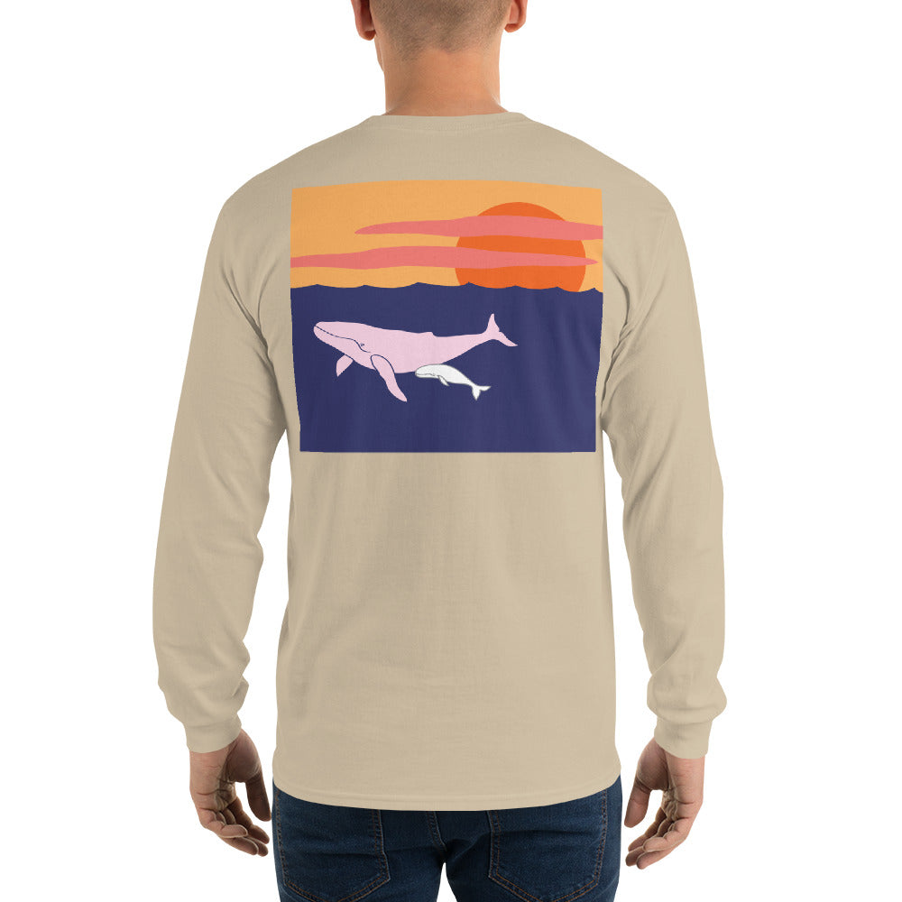 Humpback Whale II Long Sleeve T-Shirt - Multiple Colors - SummerTies