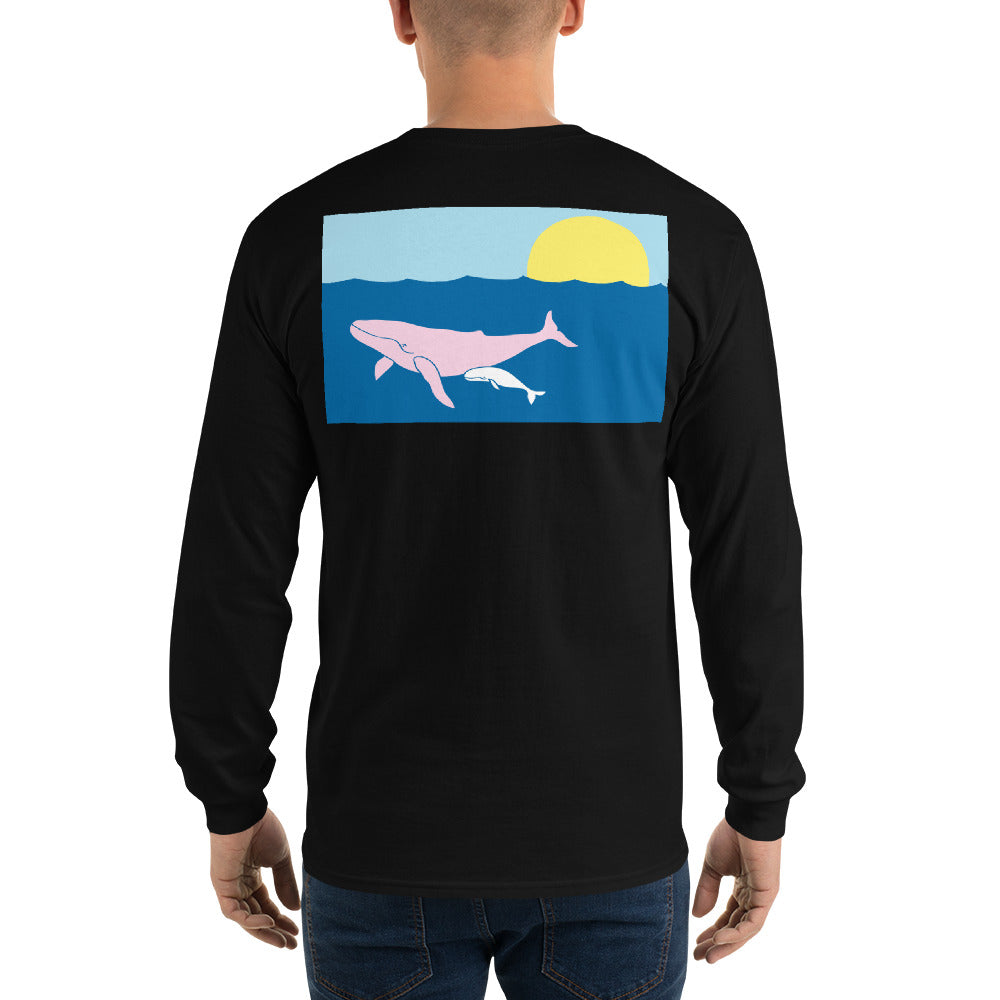 Humpback Whale Long Sleeve T-Shirt - Multiple Colors - SummerTies