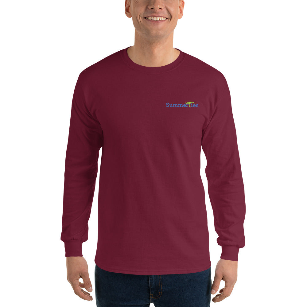 My Summers are Tied to Martha's Vineyard Pink and Green Long Sleeve T-Shirt - Multiple Colors - SummerTies