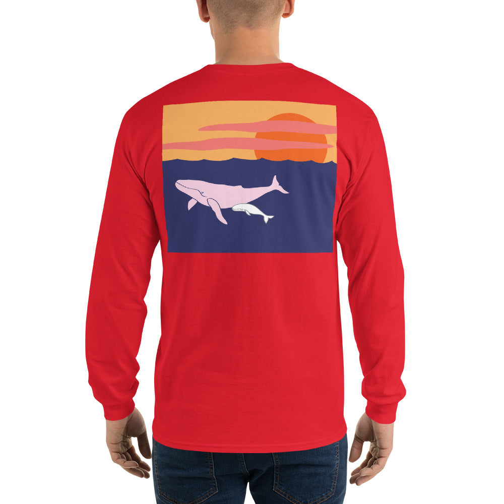 Humpback Whale II Long Sleeve T-Shirt - Multiple Colors - SummerTies