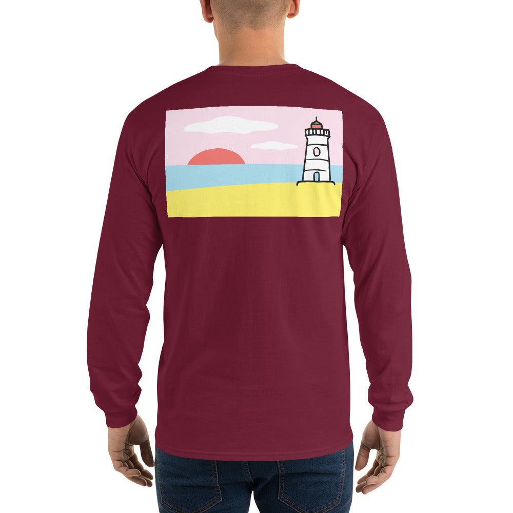 Lighthouse Long Sleeve T-Shirt - Multiple Colors - SummerTies