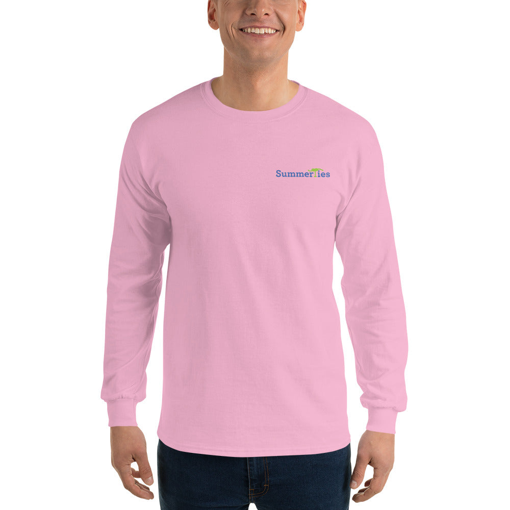 My Summers are Tied to Newport Pineapple Blue and Green Long Sleeve T-Shirt - Multiple Colors - SummerTies