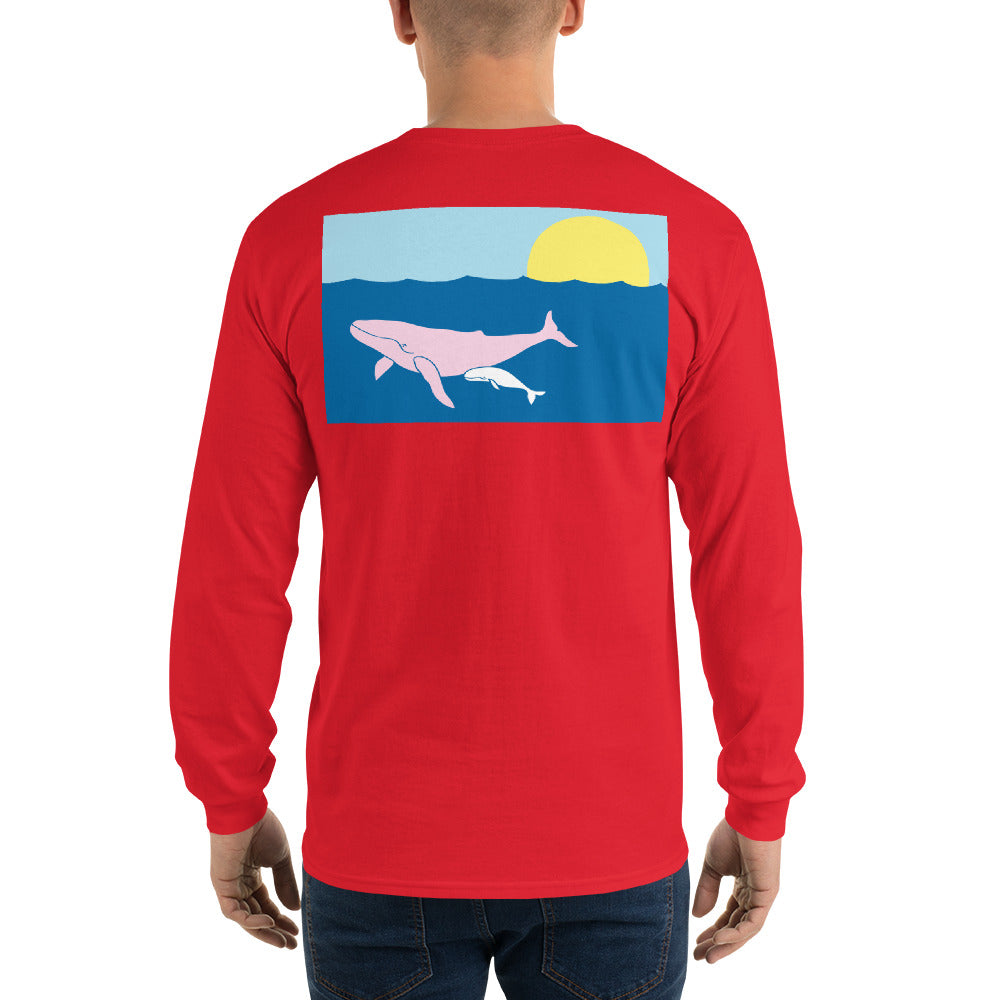 Humpback Whale Long Sleeve T-Shirt - Multiple Colors - SummerTies