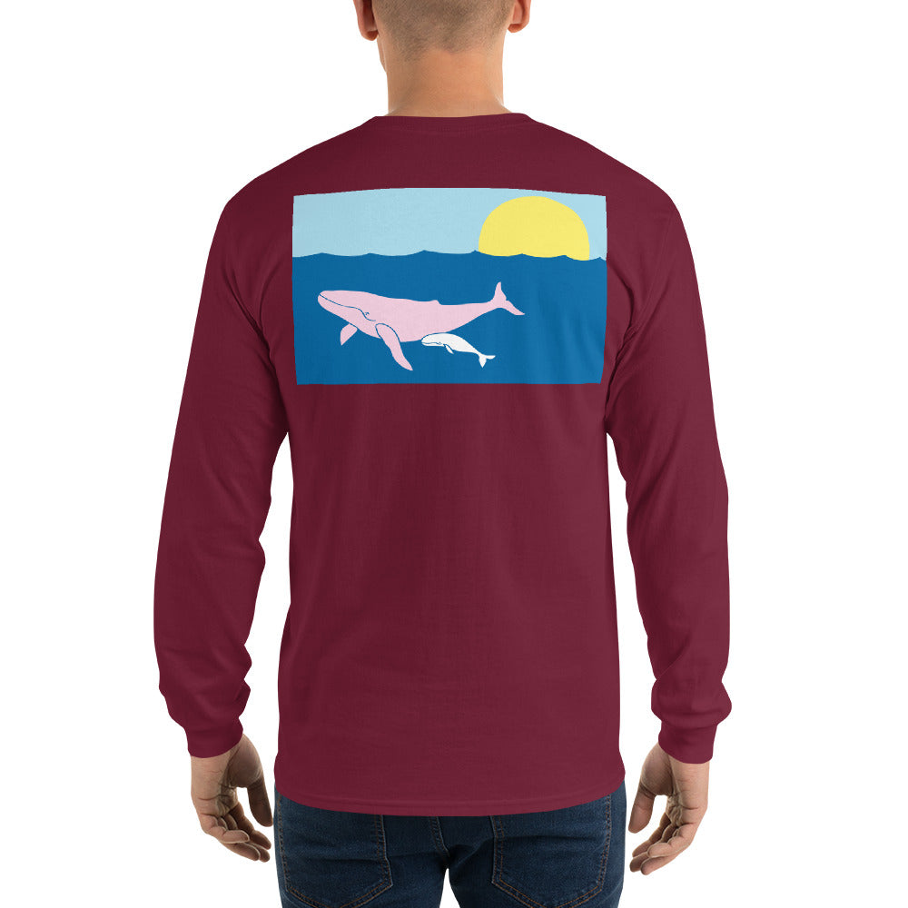 Humpback Whale Long Sleeve T-Shirt - Multiple Colors - SummerTies