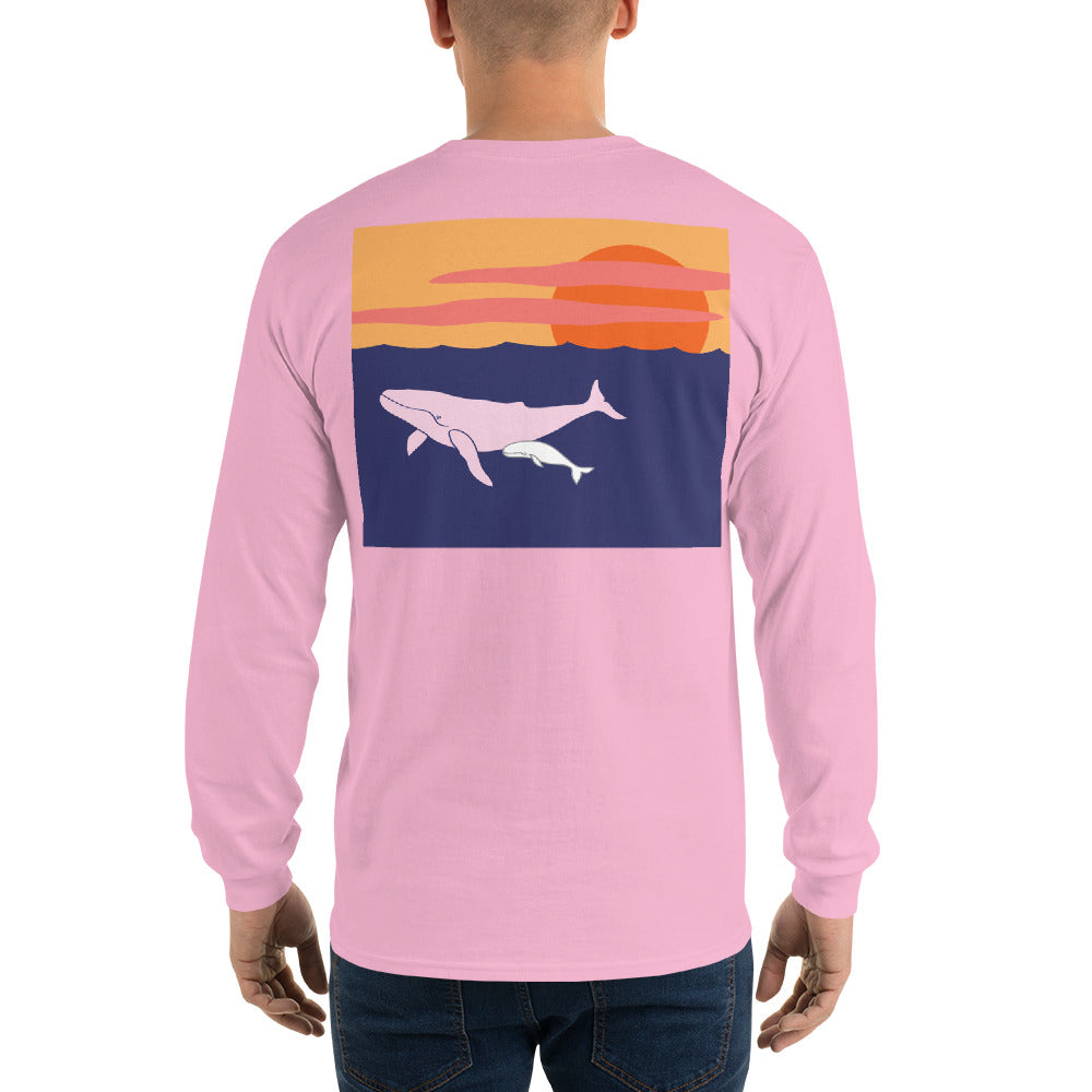 Humpback Whale II Long Sleeve T-Shirt - Multiple Colors - SummerTies