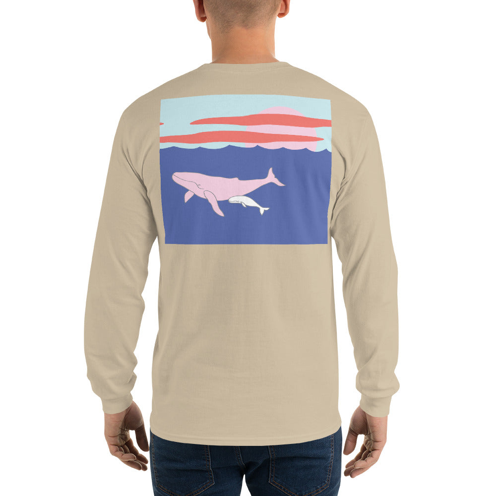 Humpback Whale III Long Sleeve T-Shirt - Multiple Colors - SummerTies