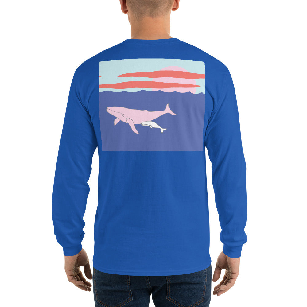 Humpback Whale III Long Sleeve T-Shirt - Multiple Colors - SummerTies