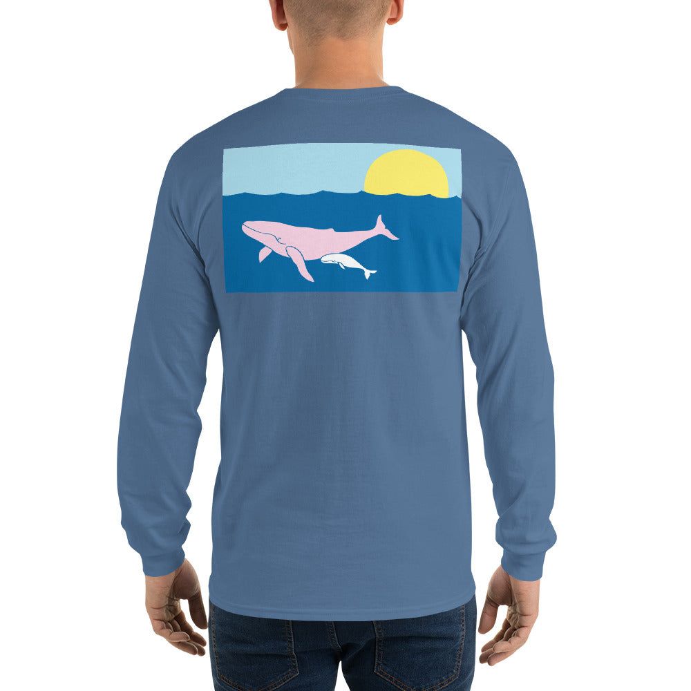 Humpback Whale Long Sleeve T-Shirt - Multiple Colors - SummerTies