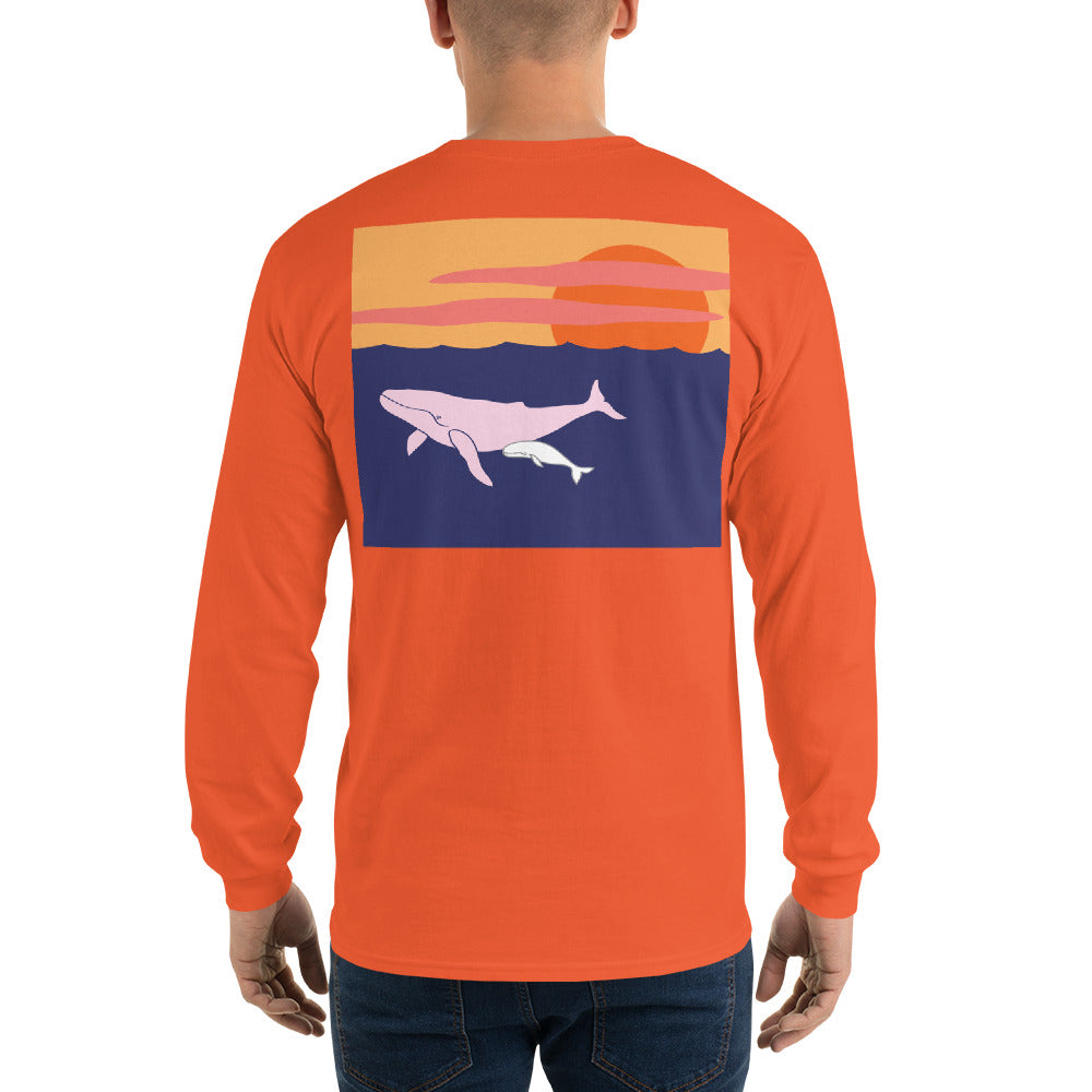 Humpback Whale II Long Sleeve T-Shirt - Multiple Colors - SummerTies