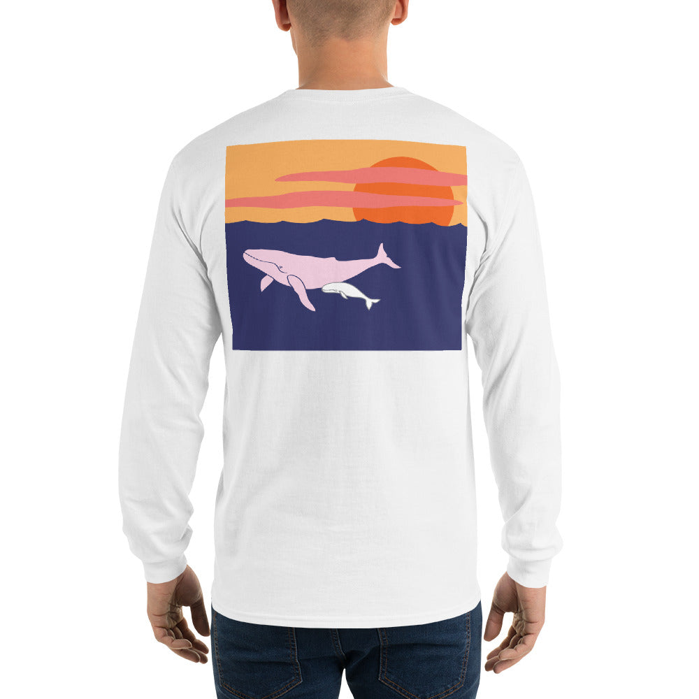 Humpback Whale II Long Sleeve T-Shirt - Multiple Colors - SummerTies