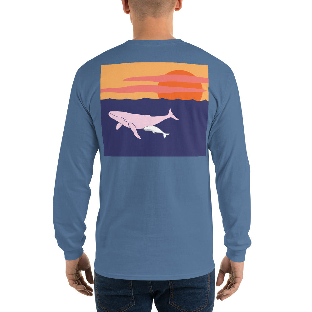 Humpback Whale II Long Sleeve T-Shirt - Multiple Colors - SummerTies