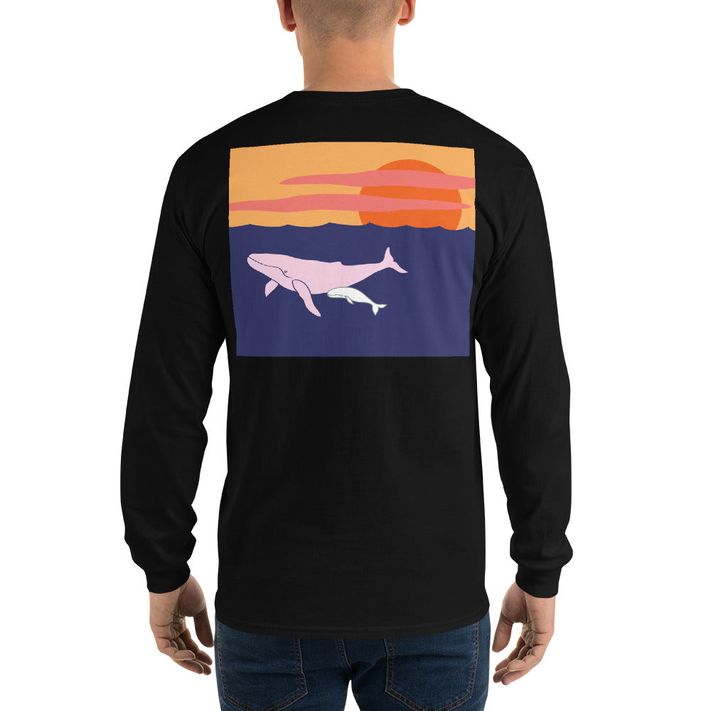 Humpback Whale II Long Sleeve T-Shirt - Multiple Colors - SummerTies