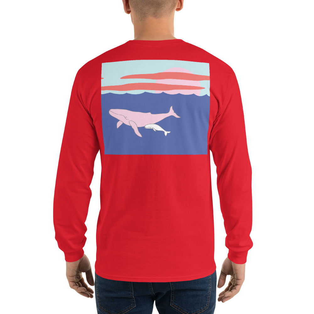 Humpback Whale III Long Sleeve T-Shirt - Multiple Colors - SummerTies