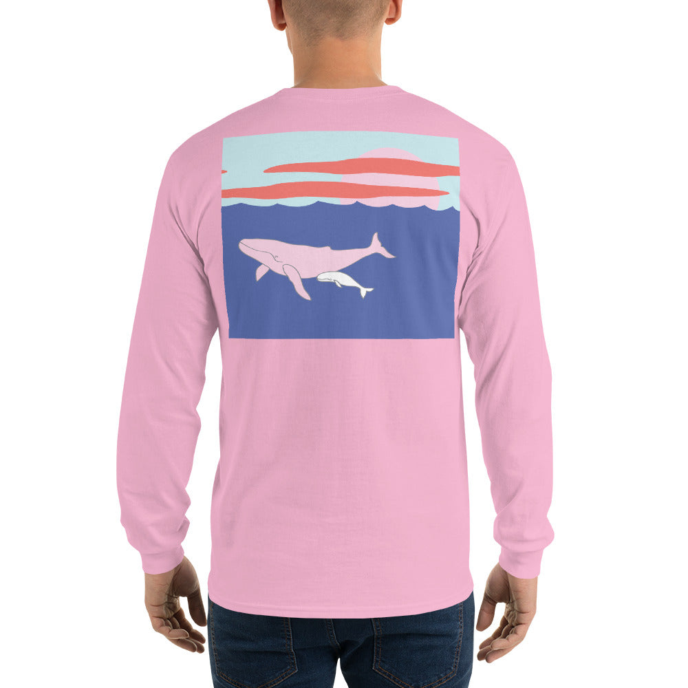 Humpback Whale III Long Sleeve T-Shirt - Multiple Colors - SummerTies