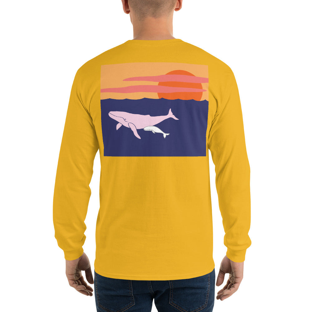 Humpback Whale II Long Sleeve T-Shirt - Multiple Colors - SummerTies