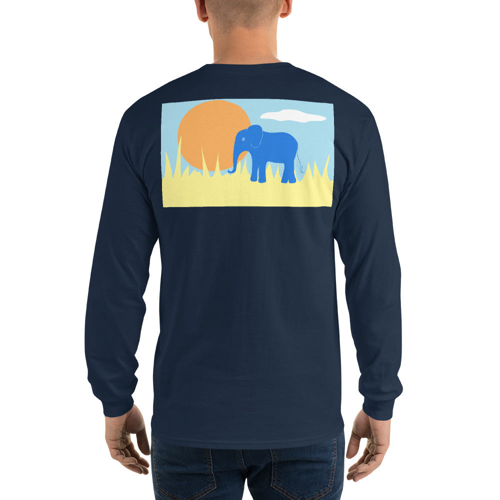 Elephant Long Sleeve T-Shirt - Multiple Colors - SummerTies