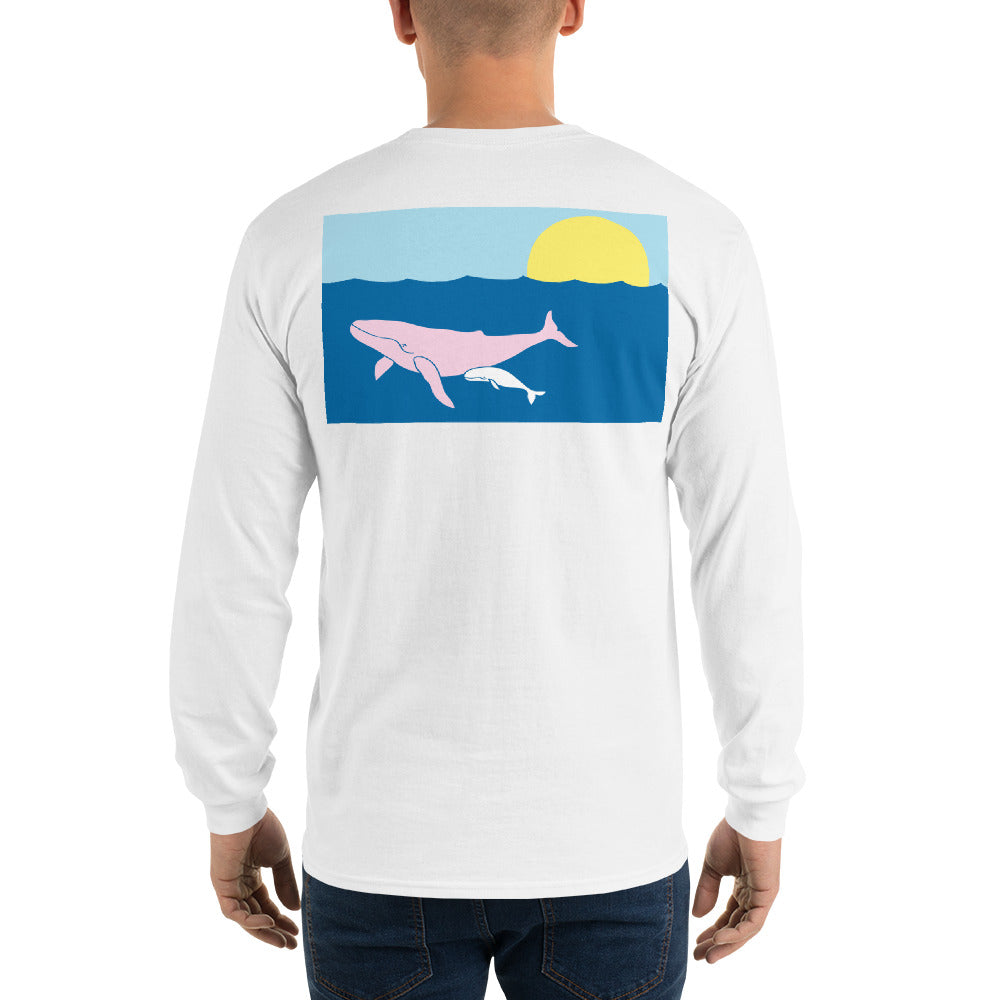 Humpback Whale Long Sleeve T-Shirt - Multiple Colors - SummerTies