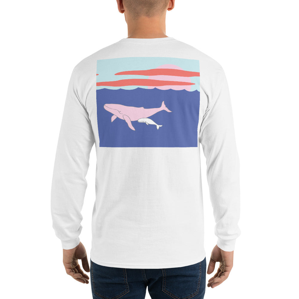 Humpback Whale III Long Sleeve T-Shirt - Multiple Colors - SummerTies