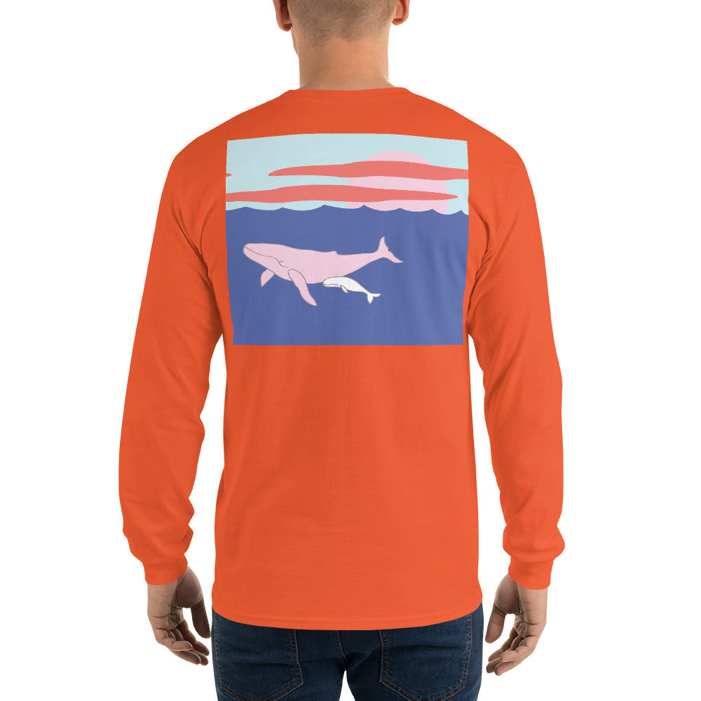 Humpback Whale III Long Sleeve T-Shirt - Multiple Colors - SummerTies