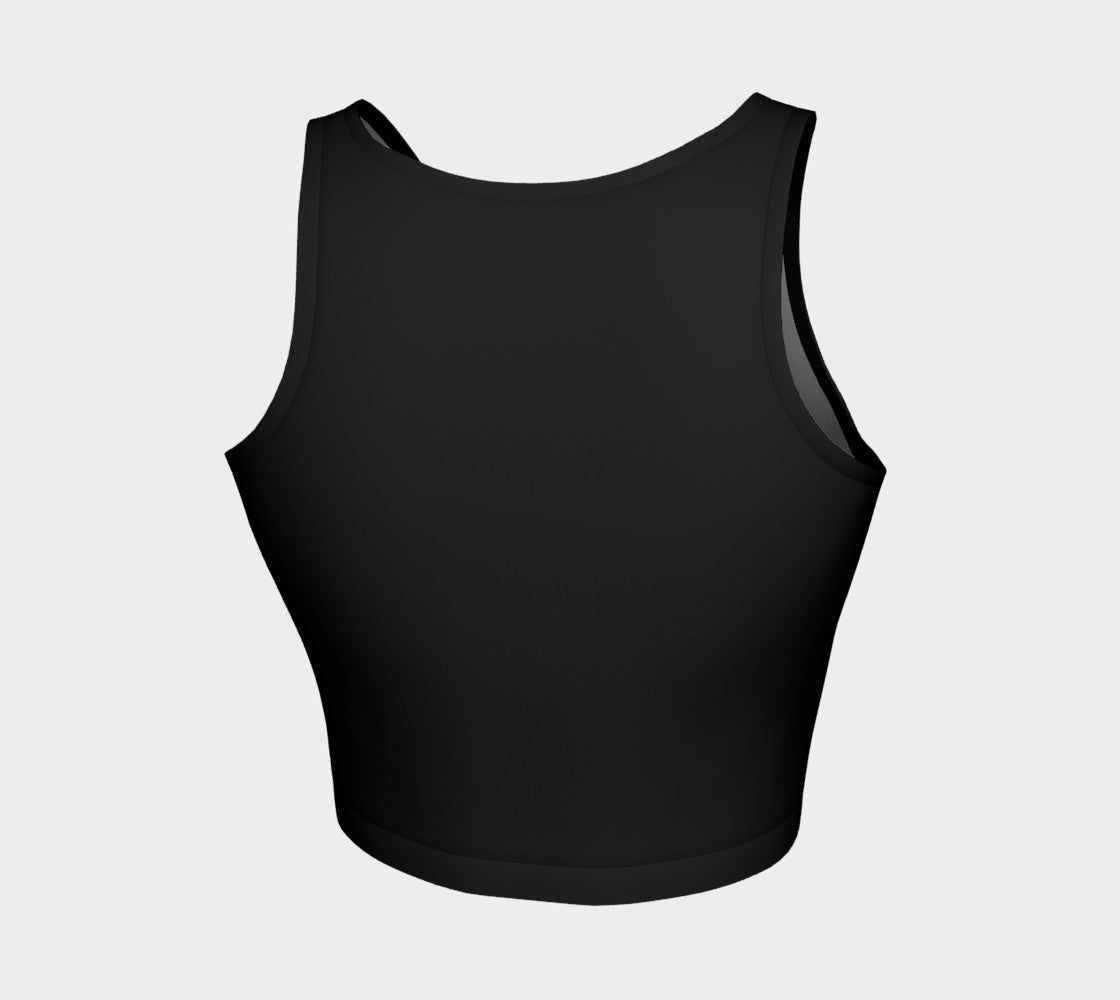 Solid Athletic Crop Top - Black - SummerTies