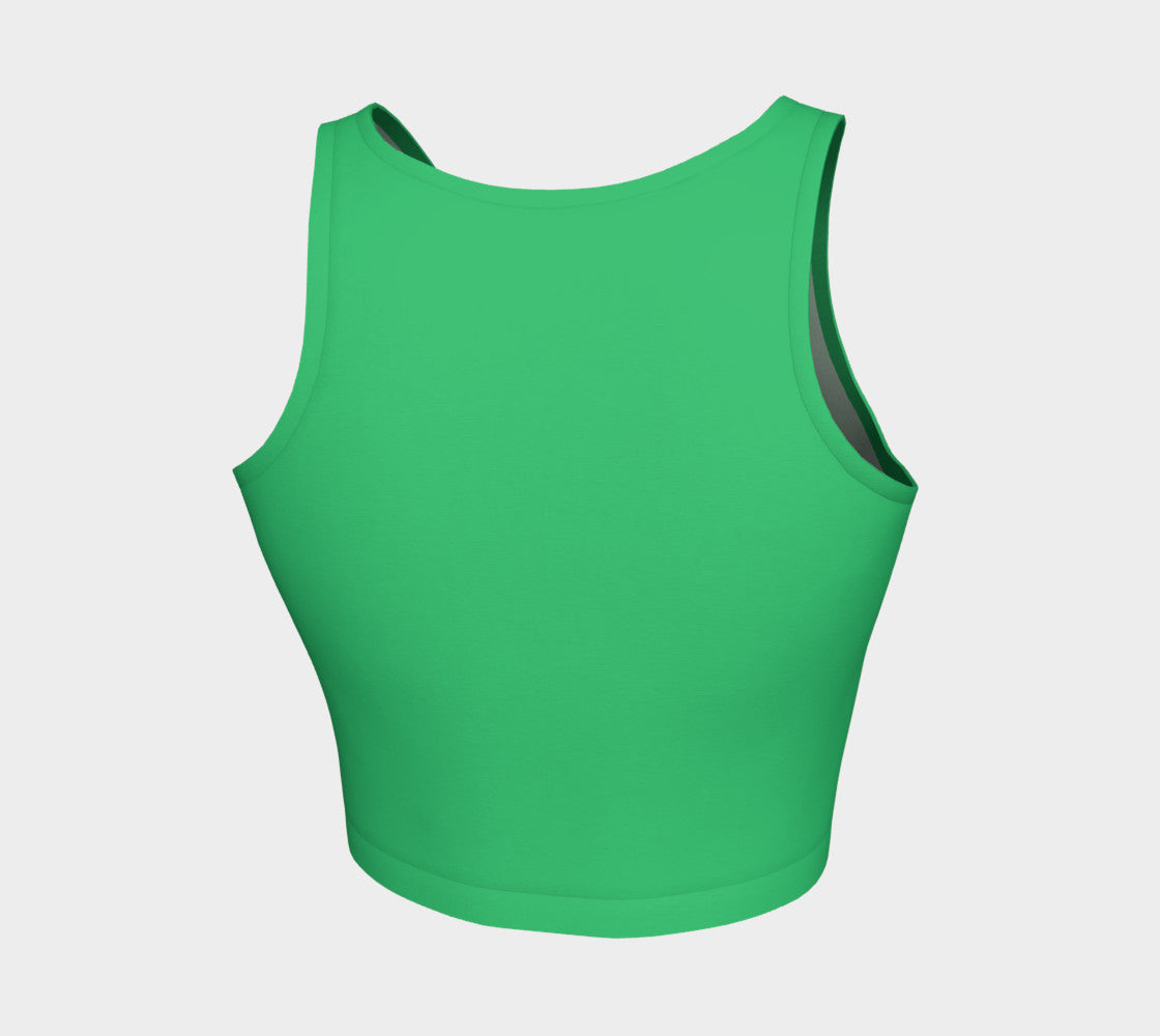 Solid Athletic Crop Top - Green - SummerTies