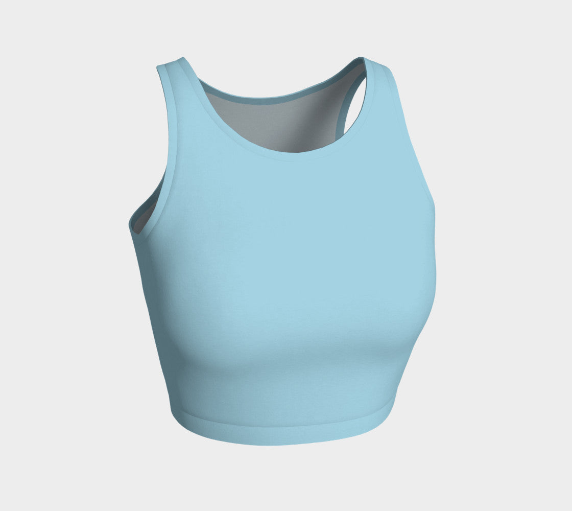 Solid Athletic Crop Top - Light Blue - SummerTies